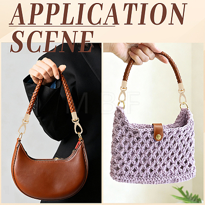 2Pcs PU Leather Bag Handles DIY-CL0001-95A-1
