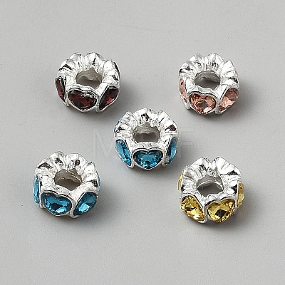 Alloy Rhinestone European Beads FIND-TAC0036-062S-01-1