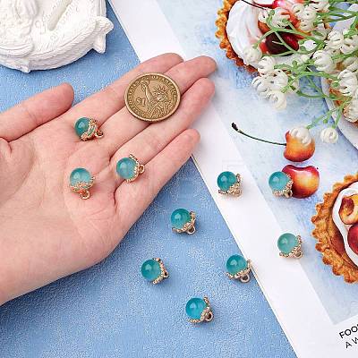 10Pcs Gemstone Charm Pendant Crystal Quartz Healing Natural Stone Pendants Buckle for Jewelry Necklace Earring Making Cra JX599F-1