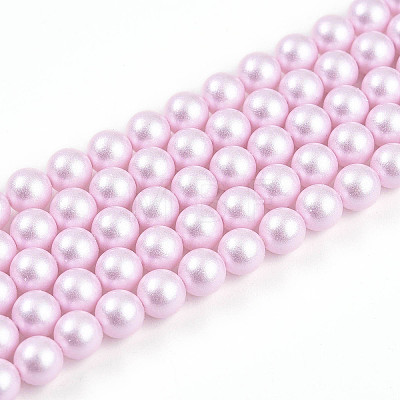 Baking Painted Pearlized Glass Pearl Bead Strands HY-N002-5mm-C03-1