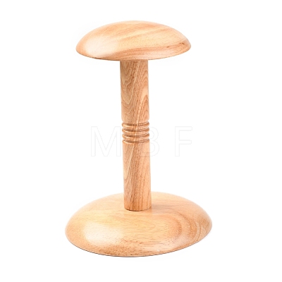 Wooden Dome Shaped Stem Hat Rack AJEW-I051-01A-01-1