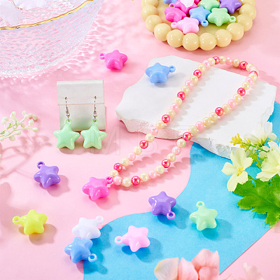 20Pcs Opaque Acrylic Pendants MACR-TADJ0001-04-1