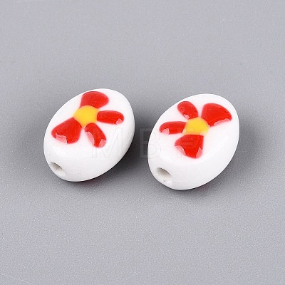 Handmade Porcelain Ceramic Beads PORC-Q005-07C-1