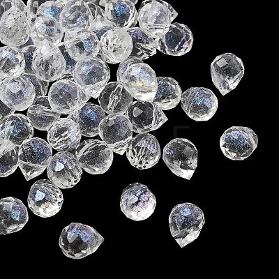 Electroplate Transparent Glass Beads GLAA-A045-05A-1