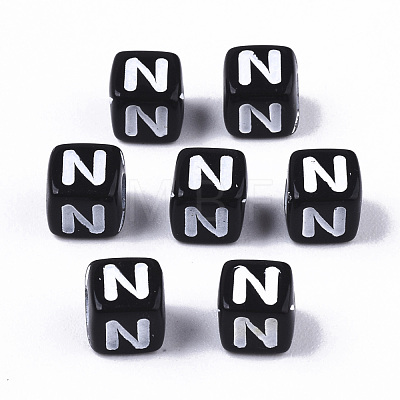 Opaque Acrylic Beads SACR-N002-01N-1