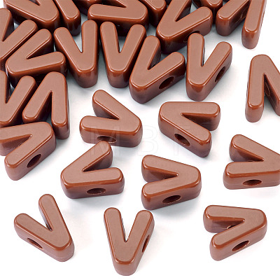 Opaque Acrylic European Beads OACR-TAC0019-006V-1