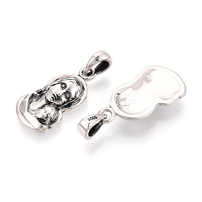 925 Sterling Silver Religion Pendants STER-N016-131AS-1
