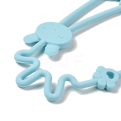 2 in 1 Silicone Baby Pacifier Holder Chains AJEW-G050-02A-1