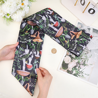 1Pc Mushroom Printed Polyester Wrap Lady Belts AJEW-CP0009-89B-1