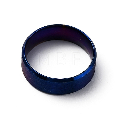 Titanium Steel Wide Band Finger Rings for Women Men RJEW-WH0009-13G-BU-1