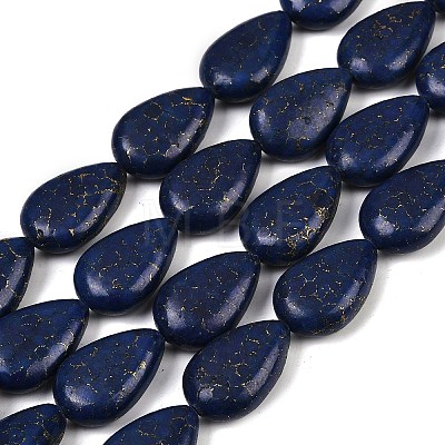 Synthetic Howlite Imitation Lapis Lazuli Beads Strands G-S393-14A-18x25-1
