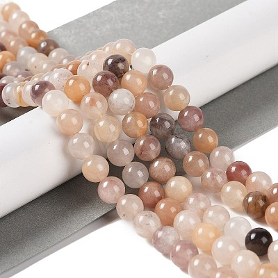Natural Violet Strawberry Quartz Beads Strands G-P530-B02-03-1