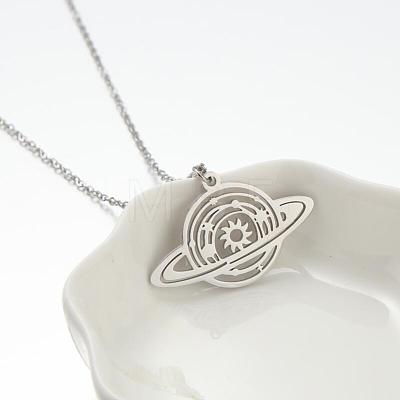 304 Stainless Steel Cutout Pendant Necklaces for Women WGF4B22-06-1