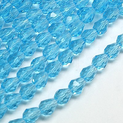 Glass Beads Strands EGLA-E010-8x12mm-10-1