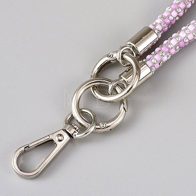 Resin Rhinestone Mobile Straps AJEW-JOY0001-18B-1
