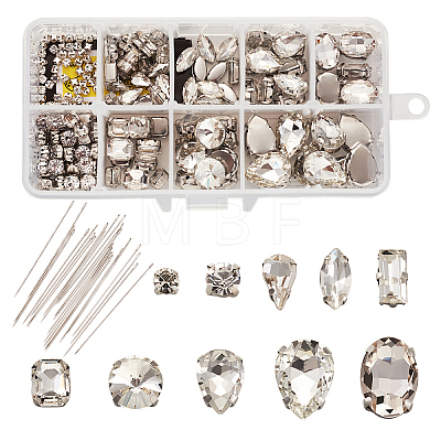 Sew on Glass Rhinestone RGLA-TA0001-02-1