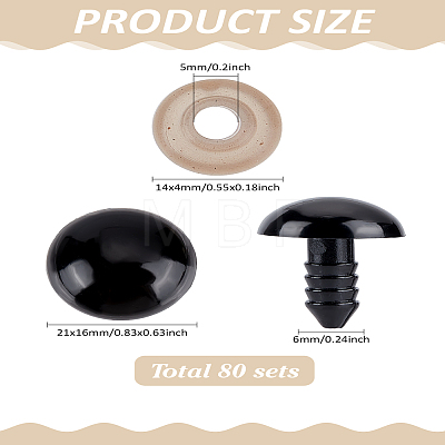 Plastic Doll Eyes DOLL-LP0001-21B-1