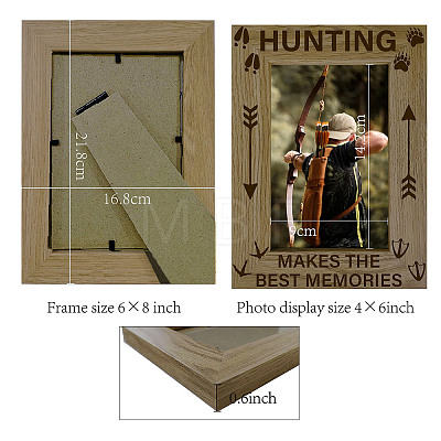 Natural Wood Photo Frames AJEW-WH0292-040-1