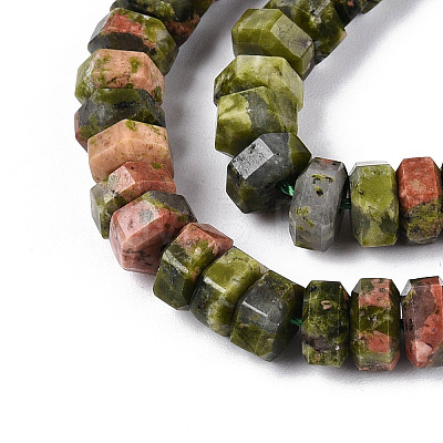 Natural Unakite Beads Strands G-N357-14A-10-1