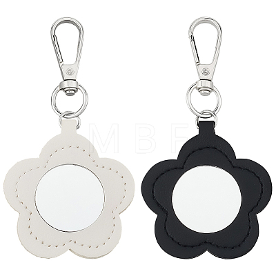 2Pcs 2 Colors PU Leather Pendant Decorations HJEW-CL0001-16A-1