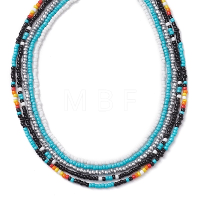 Glass Bead Necklaces for Women NJEW-JN04674-1