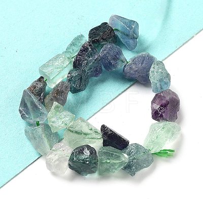 Raw Rough Natural Fluorite Beads Strands G-P528-B03-02-1