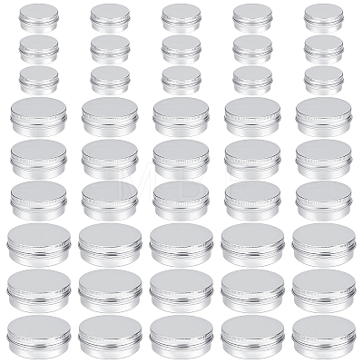 120Pcs 3 Styles Round Aluminium Tin Cans CON-WA0001-14-1
