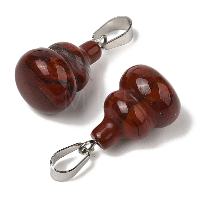 Natural Red Rainbow Jasper Pendants G-B127-03P-15-1