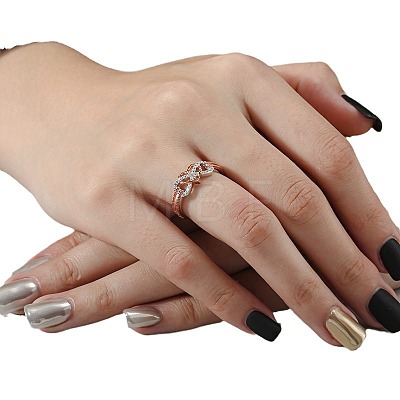Heart & Infinity Alloy with Crystal Rhinestone Finger Rings for Women FS-WG07318-11-1