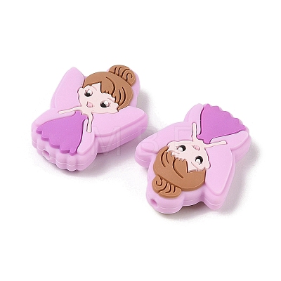 Angel Food Grade Silicone Focal Beads SIL-A008-06D-1