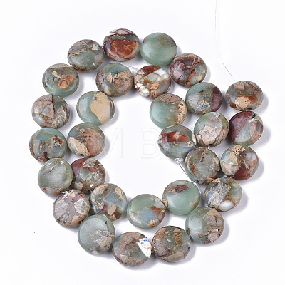 Natural Aqua Terra Jasper Beads Strands G-S366-014-1