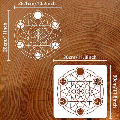 PET Hollow Out Drawing Painting Stencils DIY-WH0391-0520-1