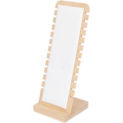 12-Slot Wood Necklaces Organizer Display Stands NDIS-WH20003-01C-1