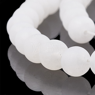 Natural White Jade Beads Strands G-T106-325-1