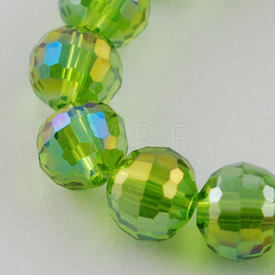 Electroplate Glass Bead Strands EGLA-R040-8mm-M-1