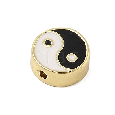 Rack Plating Brass Enamel Beads KK-Z074-04G-1