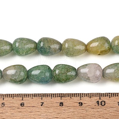 Baking Paint Crackle Glass Beads Strands DGLA-N019-03A-10-1
