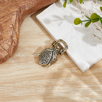 1Pc Tibetan Style Wolf Shaped Brass Shackle Clasps FIND-CY0002-14A-1