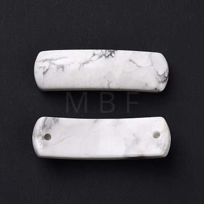 Natural Howlite Connector Charms G-D460-02M-1