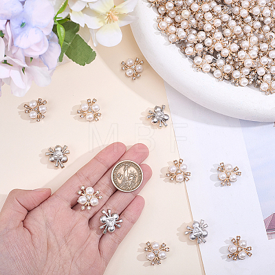 120Pcs Alloy Resin Cabochons ALRI-ME0001-04G-1