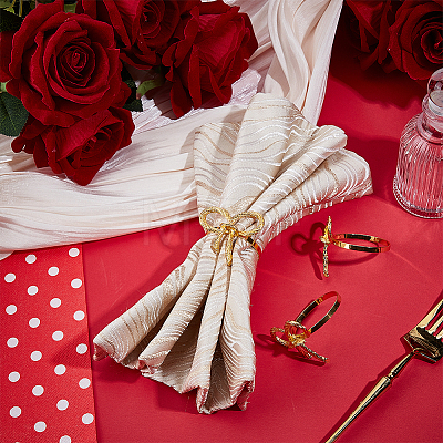 60Pcs Bowknot Alloy Napkin Rings AJEW-DR0002-68-1