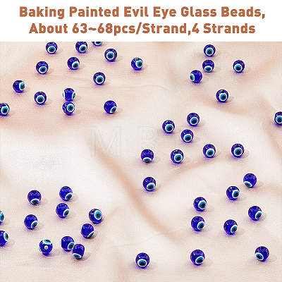 HOBBIESAY Baking Painted Glass Beads GGLA-HY0001-05-1