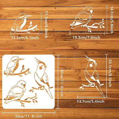 PET Hollow Out Drawing Painting Stencils DIY-WH0391-0515-1