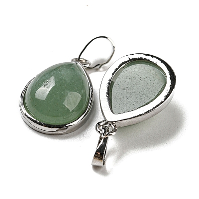 Natural Green Aventurine Pendants G-I358-B25-1