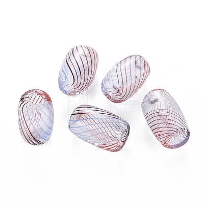 Transparent Handmade Blown Glass Globe Beads GLAA-T012-16-1