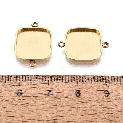 304 Stainless Steel Connector Cabochon Settings STAS-Q113-35G-1