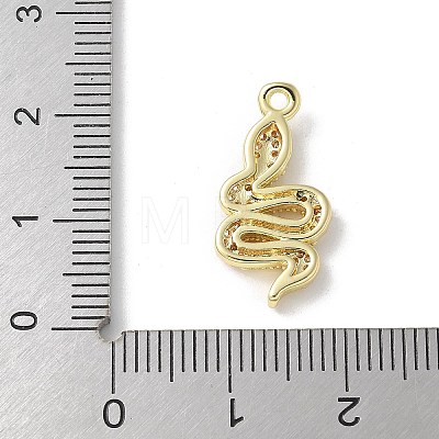 Brass Micro Pave Clear Cubic Zirconia Pendants KK-S505-04G-01-1