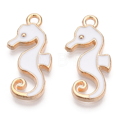 Sea Horse Alloy Enamel Pendants ENAM-Q033-38B-1