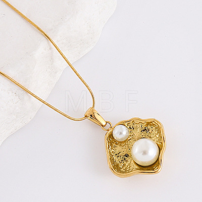 Elegant Stainless Steel Flower Pendant Necklaces LS1275-1