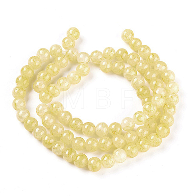 Spray Painted Glass Beads Strands GLAA-A038-D-41-1